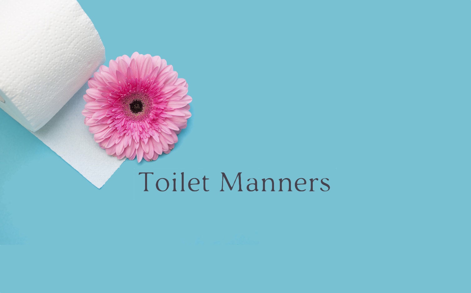 Image showing a toilet paper roll with a flower